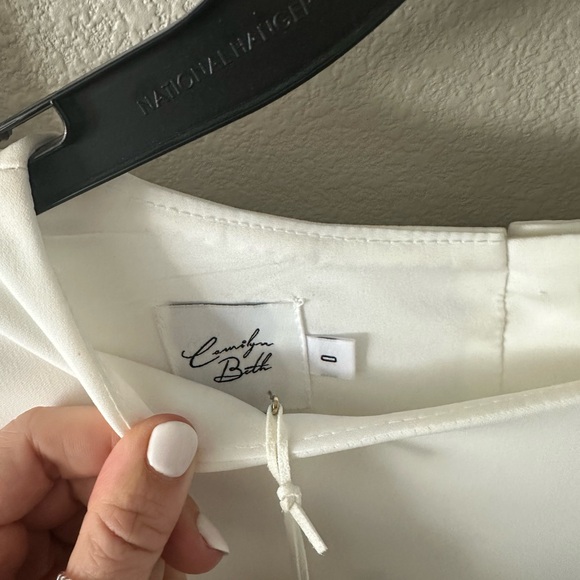 NWT Camilyn Beth Ivory Crepe Rehearsal Dinner Dress - Picture 4 of 5